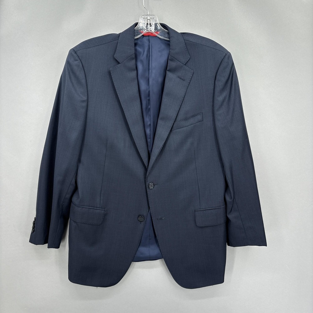 Samuelsohn Sport‎ Coat Mens 42R Navy Wool Super 120s Loro Piana Performance